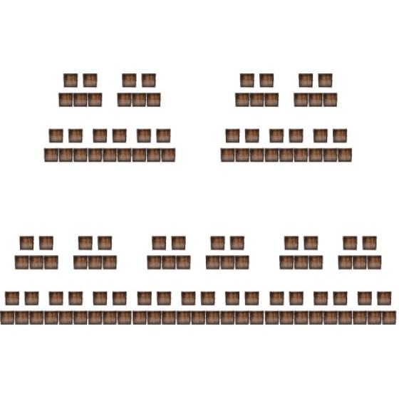 5Pcs Retro Wooden Specimen Storage Case For Dried Flowers Display